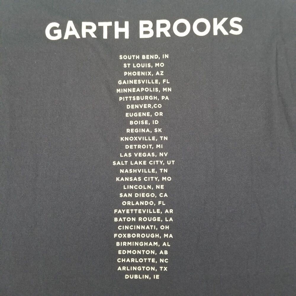 Garth Brooks Stadium Tour Tshirt Black Size XL Cotton Graphic Country Music - Picture 5 of 9